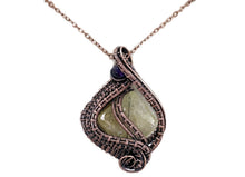 Load image into Gallery viewer, Citrine Wire-Wrapped Pendant in Bronze with Amethyst - Heather Jordan Jewelry