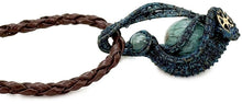 Load image into Gallery viewer, Steampunk Verdigris Hemo Jasper Pendant, Wire-Wrapped in Brass with Green Apatite