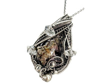 Load image into Gallery viewer, Bismuth Crystal Pendant Necklace with Herkimer Diamonds in Sterling Silver - Heather Jordan Jewelry