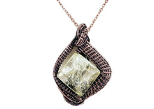 Load image into Gallery viewer, Citrine Wire-Wrapped Pendant in Bronze with Amethyst - Heather Jordan Jewelry