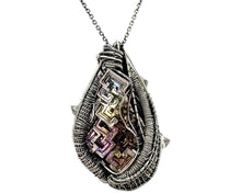 Load image into Gallery viewer, Bismuth Crystal Pendant Necklace with Herkimer Diamonds in Sterling Silver - Heather Jordan Jewelry