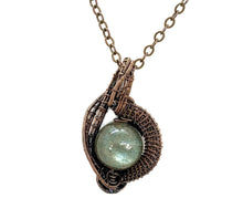 Load image into Gallery viewer, Custom Gemstone Steampunk Pendant, Wire-Wrapped in Bronze