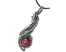 Load image into Gallery viewer, Custom Gemstone Wire-Wrapped Pendant in Sterling Silver; "Comet"