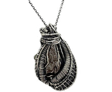 Load image into Gallery viewer, Sikhote-Alin Meteorite Pendant with Peridot, Wire-Wrapped in Sterling Silver
