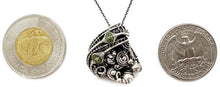 Load image into Gallery viewer, Sikhote-Alin Meteorite Pendant with Peridot, Wire-Wrapped in Sterling Silver - Heather Jordan Jewelry