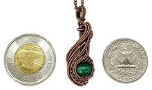 Load image into Gallery viewer, Malachite "Comet" Pendant: Copper Wire Wrap