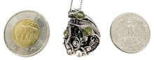 Load image into Gallery viewer, Sikhote-Alin Meteorite Pendant with Peridot, Wire-Wrapped in Sterling Silver - Heather Jordan Jewelry