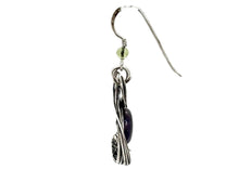 Load image into Gallery viewer, Custom Gemstone Sterling Silver Steampunk "Swish" Earrings