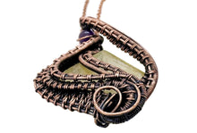 Load image into Gallery viewer, Citrine Wire-Wrapped Pendant in Bronze with Amethyst - Heather Jordan Jewelry