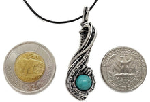 Load image into Gallery viewer, Custom Gemstone Wire-Wrapped Pendant in Sterling Silver; "Comet"