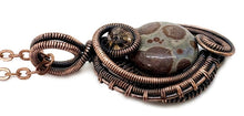 Load image into Gallery viewer, Mini Woven Circle Gemstone Pendant in Bronze with Swarovski Crystal