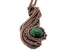 Load image into Gallery viewer, Malachite "Comet" Pendant: Copper Wire Wrap