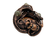 Load image into Gallery viewer, Picasso Jasper Wire Wrapped Pendant in Bronze with Labradorite - Heather Jordan Jewelry