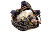 Load image into Gallery viewer, Citrine Crystal Wire Wrapped Pendant in Bronze with Amethyst Nuggets - Heather Jordan Jewelry
