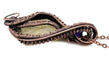 Load image into Gallery viewer, Citrine Wire-Wrapped Pendant in Bronze with Amethyst - Heather Jordan Jewelry