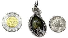 Load image into Gallery viewer, Sterling Silver Labradorite Jewelry Set with Swarovski Crystal - Necklace and Earrings