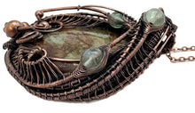Load image into Gallery viewer, African Green Opal &amp; Fluorite Copper Wire Wrapped Pendant - Heather Jordan Jewelry