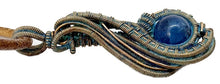 Load image into Gallery viewer, Custom Verdigris Gemstone Pendant, Copper Wire Wrap, "Comet" Model