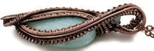 Load image into Gallery viewer, Amazonite Woven Teardrop Pendant with Peruvian Blue Opal: Bronze Wire Wrap