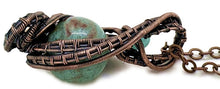 Load image into Gallery viewer, Custom Gemstone Steampunk Pendant, Wire-Wrapped in Bronze