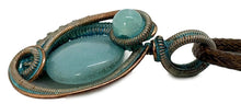 Load image into Gallery viewer, Verdigris Mini Woven Circle Gemstone Pendant in Copper