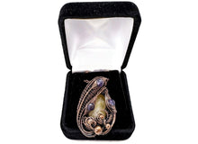 Load image into Gallery viewer, Citrine Crystal Wire Wrapped Pendant in Bronze with Amethyst - Heather Jordan Jewelry