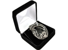 Load image into Gallery viewer, Large Moldavite Pendant Wire-Wrapped in Sterling Silver with Herkimer Diamonds Tektite Jewelry