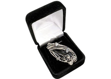 Load image into Gallery viewer, Twinned Vivianite Crystal Wire-Wrapped Pendant in Sterling Silver with Herkimer Diamonds