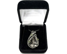 Load image into Gallery viewer, Sikhote-Alin Meteorite Pendant with Peridot, Wire-Wrapped in Sterling Silver