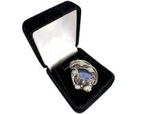 Load image into Gallery viewer, Tanzanite and Ethiopian Welo Opal Pendant: Sterling Silver Wire Wrap
