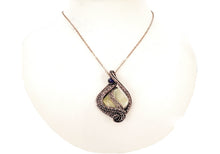 Load image into Gallery viewer, Citrine Wire-Wrapped Pendant in Bronze with Amethyst - Heather Jordan Jewelry
