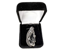 Load image into Gallery viewer, Vivianite Crystal Wire-Wrapped Pendant in Sterling Silver with Herkimer Diamonds