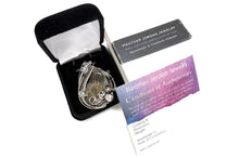 Load image into Gallery viewer, Ammonite Fossil Pendant: Sterling Silver Wire Wrapped Shell Necklace with Aquamarine - Heather Jordan Jewelry