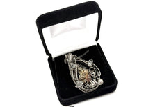 Load image into Gallery viewer, Bismuth Crystal Pendant Necklace with Herkimer Diamonds in Sterling Silver - Heather Jordan Jewelry