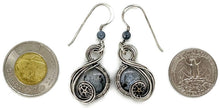 Load image into Gallery viewer, Custom Gemstone Sterling Silver Steampunk "Swish" Earrings