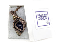 Load image into Gallery viewer, Custom Gemstone Steampunk Pendant, Wire-Wrapped in Bronze