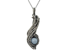 Load image into Gallery viewer, Custom Gemstone Wire-Wrapped Pendant in Sterling Silver; "Comet"