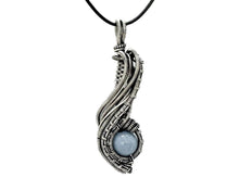 Load image into Gallery viewer, Custom Gemstone Wire-Wrapped Pendant in Sterling Silver; "Comet"