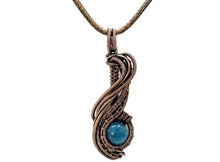 Load image into Gallery viewer, Custom Gemstone Wire-Wrapped Pendant, "Comet" Model - Bronze Necklace Jewelry
