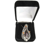 Load image into Gallery viewer, Bronze Pearl Pendant with Ethiopian Opals, Wire-Wrapped in Sterling Silver