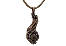 Load image into Gallery viewer, Custom Gemstone Wire-Wrapped Pendant, "Comet" Model - Bronze Necklace Jewelry