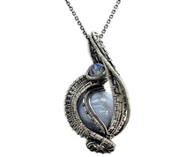 Load image into Gallery viewer, Custom Gemstone Steampunk Pendant, Wire-Wrapped in Sterling Silver