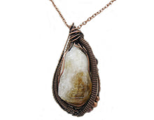 Load image into Gallery viewer, Citrine Crystal Wire Wrapped Pendant in Bronze with Amethyst