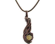 Load image into Gallery viewer, Custom Gemstone Wire-Wrapped Pendant, "Comet" Model - Bronze Necklace Jewelry