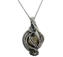 Load image into Gallery viewer, Custom Gemstone Steampunk Pendant, Wire-Wrapped in Sterling Silver