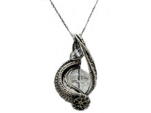 Load image into Gallery viewer, Custom Gemstone Steampunk Pendant, Wire-Wrapped in Sterling Silver