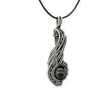 Load image into Gallery viewer, Custom Gemstone Wire-Wrapped Pendant in Sterling Silver; "Comet"