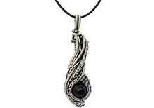 Load image into Gallery viewer, Custom Gemstone Wire-Wrapped Pendant in Sterling Silver; "Comet"
