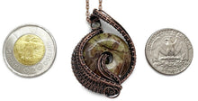Load image into Gallery viewer, Handcrafted Sierra Jasper Woven Donut Pendant with Labradorite and Peridot Accents - Bronze Necklace