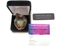 Load image into Gallery viewer, Rustic Hemimorphite Druzy Pendant: Wire-Wrapped with Green Chalcedony - Handcrafted Boho Statement Jewelry
